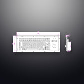 D-8606B-LED IP65 89 tuşlu endüstriyel metal klavye