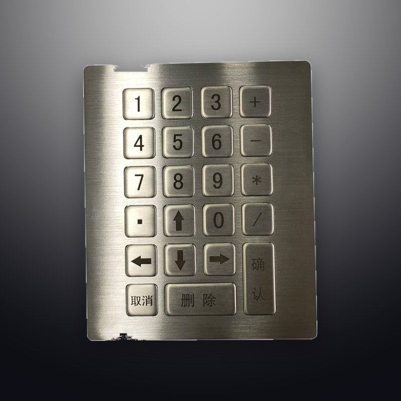 D-89109 IP65 22 tuşlu paslanmaz çelik metal nümerik tuş takımı