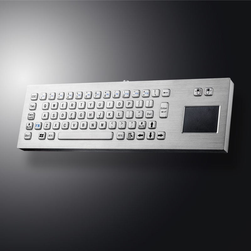 D-8608 Desk IP65 67 tuşlu paslanmaz çelik touchpad'li metal klavye