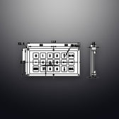 D-8239 IP54 18 tuşlu vandal dayanımlı paslanmaz çelik metal nümerik tuş takımı