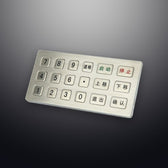 D-8206C IP54 18 tuşlu vandal dayanımlı paslanmaz çelik metal nümerik tuş takımı