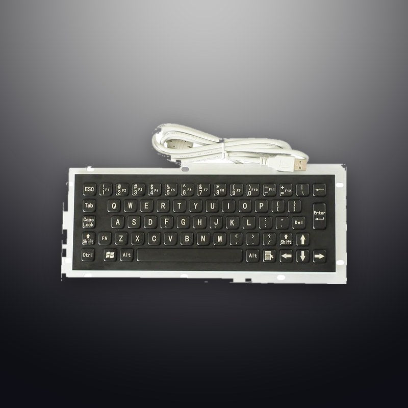D-8656B IP65 65 tuşlu paslanmaz çelik endüstriyel metal klavye