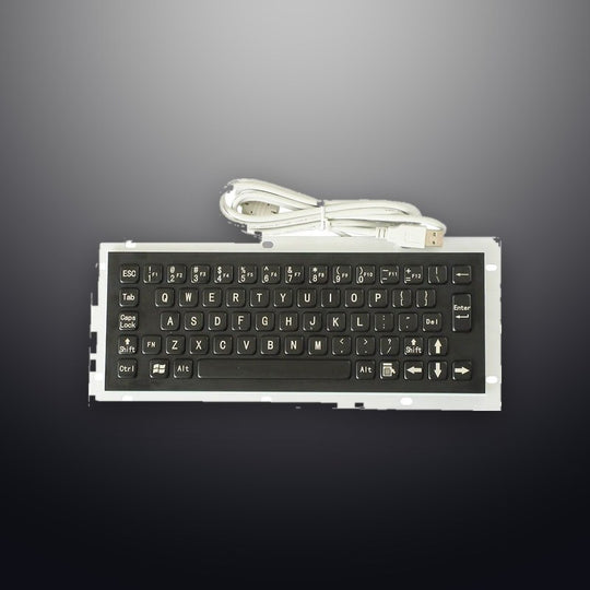 D-8656B IP65 65 tuşlu paslanmaz çelik endüstriyel metal klavye