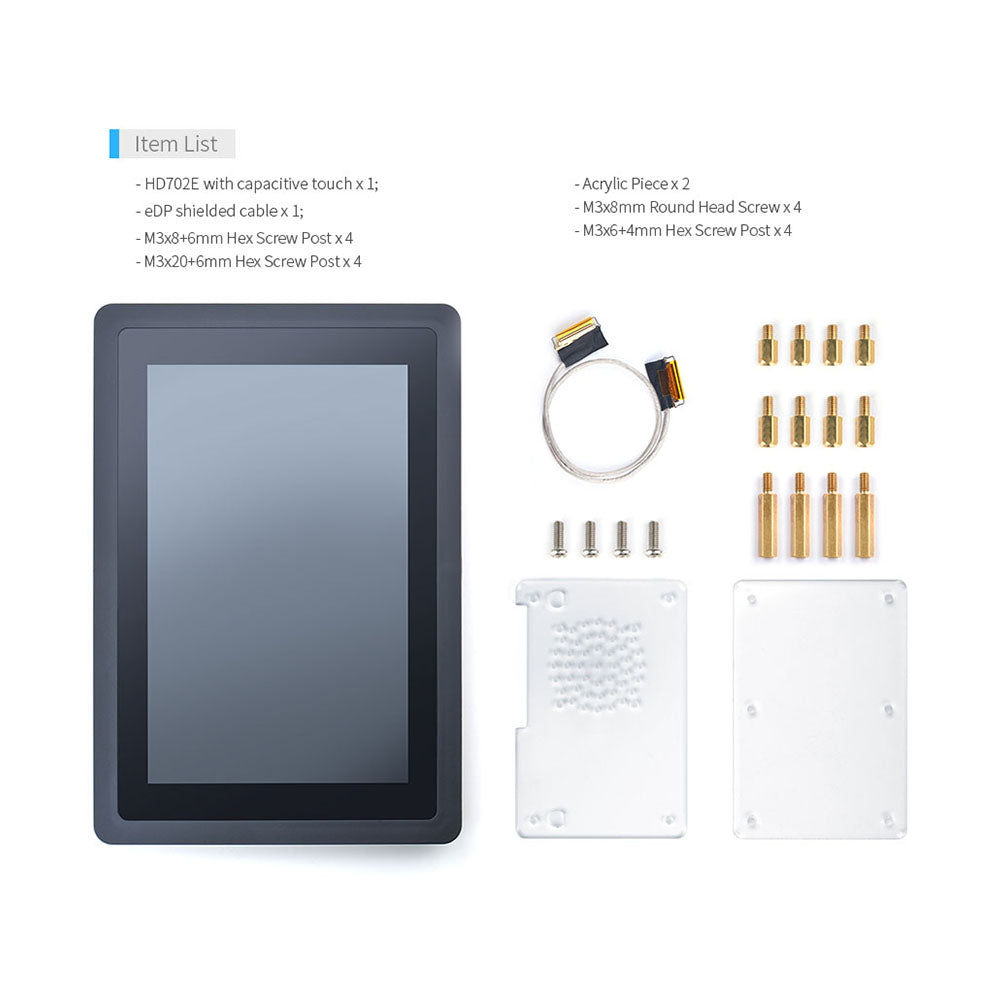 HD702E 7" eDP LCD Display – 800×1280 Capacitive Touch
