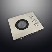 D-8326 IP54 3 tuşlu aydınlatmalı paslanmaz çelik medikal endüstriyel trackball