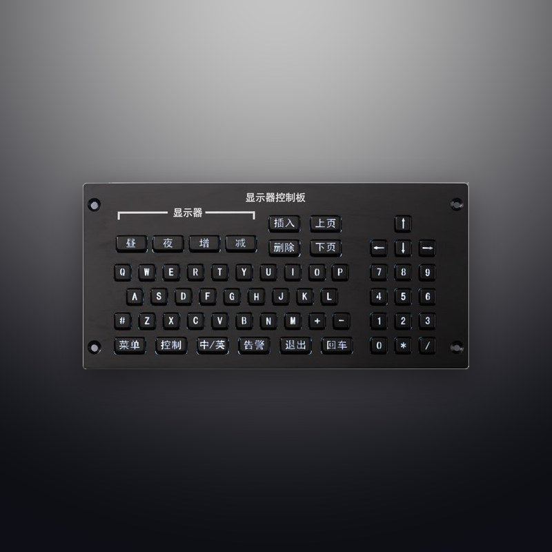 D-8829-59Keys IP54 59 tuşlu aydınlatmalı paslanmaz çelik endüstriyel metal klavye