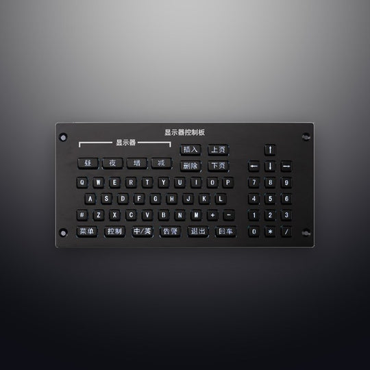 D-8829-59Keys IP54 59 tuşlu aydınlatmalı paslanmaz çelik endüstriyel metal klavye