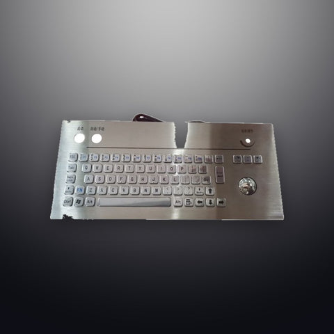 68 tuşlu paslanmaz çelik trackball'lu metal klavye