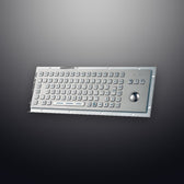 D-8606G-BG-VNAS IP65 3 tuşlu aydınlatmalı paslanmaz çelik trackball'lu metal klavye