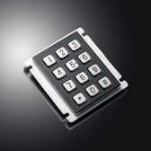 D-8208J-2-B-BG IP67 12 tuşlu aydınlatmalı metal nümerik tuş takımı
