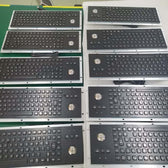 D-8606G-B IP65 3 tuşlu paslanmaz çelik trackball'lu metal klavye