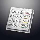 D-8201F IP65 16 tuşlu paslanmaz çelik metal nümerik tuş takımı