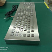 D-8605 DESK IP65 106 tuşlu paslanmaz çelik trackball metal nümerik tuş takımı