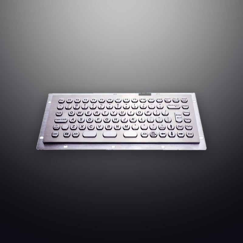 D-8609-1 IP65 84 tuşlu paslanmaz çelik endüstriyel metal klavye