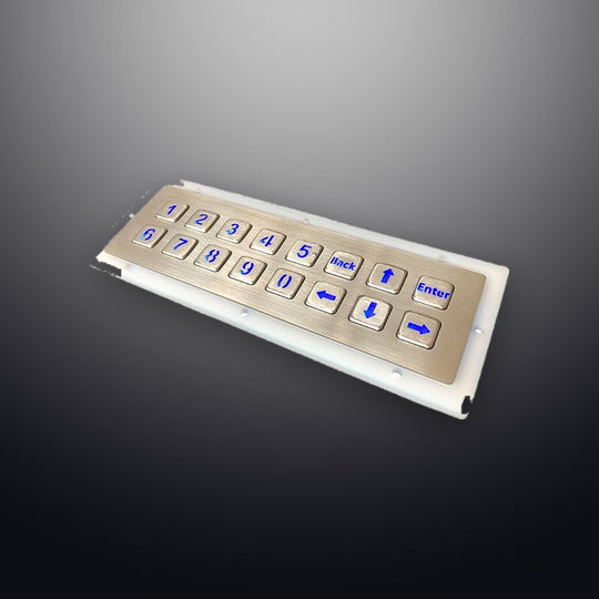 D-8908A IP65 16 tuşlu aydınlatmalı metal nümerik tuş takımı