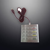 D-8201DESK IP65 16 tuşlu paslanmaz çelik metal nümerik tuş takımı
