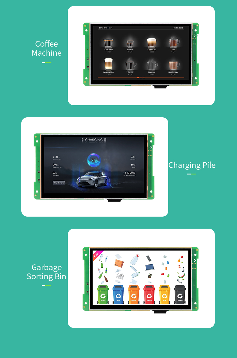 7 İnç A133P Quad-Core Android Open Frame HMI Panel PC – RS232/RS485 Seri Port, 500 Nits IPS Panel