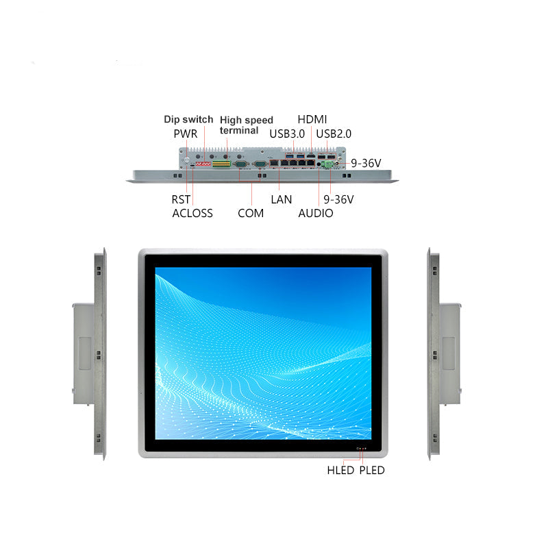 19 İnç Intel i5-7300U Fanless Endüstriyel Windows Panel PC – SXGA Ekran, PoE LAN, IP65 Koruma