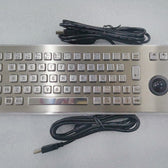 D-8630G IP65 2 tuşlu trackball'lu metal klavye