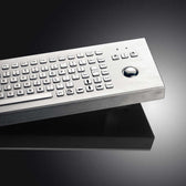 D-8606-DESK IP65 89 tuşlu vandal dayanımlı trackball'lu metal klavye