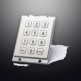 D-8208 IP54 12 tuşlu paslanmaz çelik metal nümerik tuş takımı