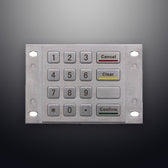 D-8204E IP65 16 tuşlu vandal dayanımlı paslanmaz çelik metal nümerik tuş takımı