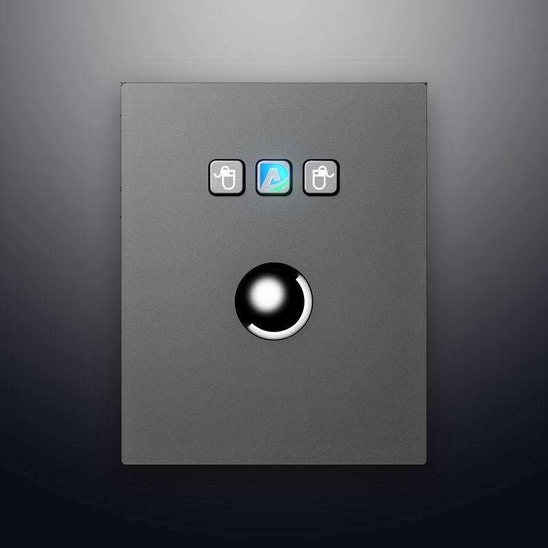 D-8302D IP65 3 tuşlu paslanmaz çelik endüstriyel trackball