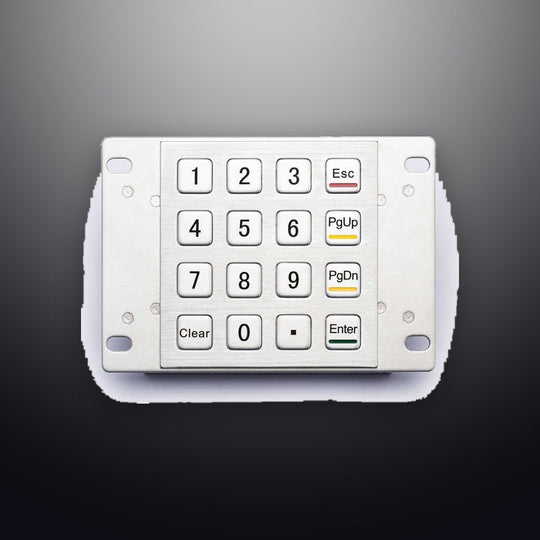 D-8203 IP65 16 tuşlu paslanmaz çelik metal nümerik tuş takımı