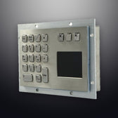 D-8405T IP65 3 tuşlu paslanmaz çelik endüstriyel metal touchpad