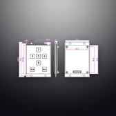 D-8208-7 IP54 7 tuşlu paslanmaz çelik metal nümerik tuş takımı