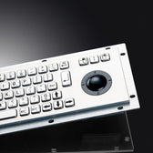 D-8635G-M IP65 68 tuşlu paslanmaz çelik trackball'lu metal klavye