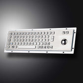 D-8602 IP65 67 tuşlu paslanmaz çelik trackball'lu metal klavye