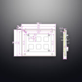 D-89118 IP65 6 tuşlu metal nümerik tuş takımı