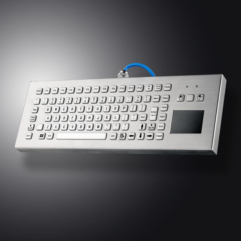 D-8611 DESK IP65 89 tuşlu paslanmaz çelik touchpad'li metal klavye