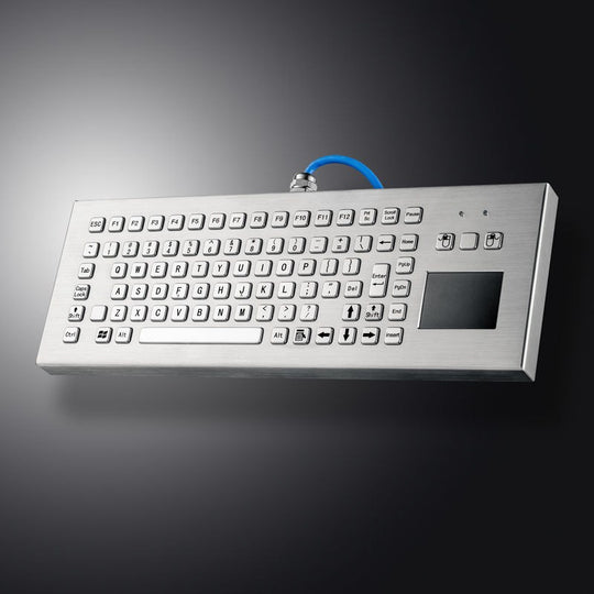 D-8611 DESK IP65 89 tuşlu paslanmaz çelik touchpad'li metal klavye