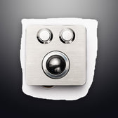 D-8338 IP54 2 tuşlu paslanmaz çelik endüstriyel trackball