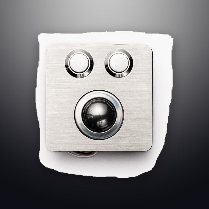 D-8338 IP54 2 tuşlu paslanmaz çelik endüstriyel trackball