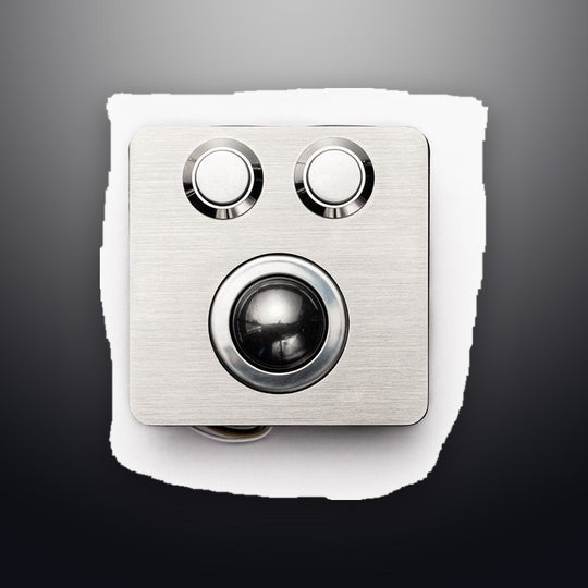 D-8338 IP54 2 tuşlu paslanmaz çelik endüstriyel trackball