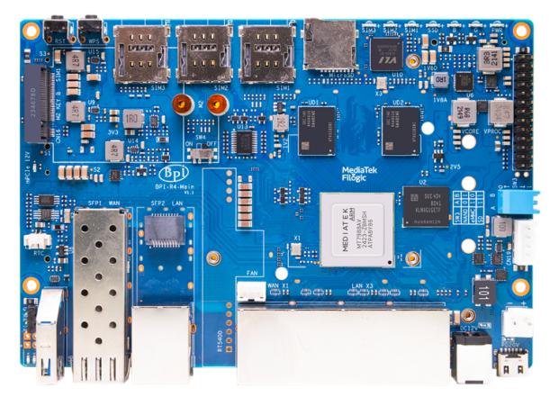 Banana Pi BPI-R4-4E Router Kartı (PoE Destekli) – 4GB RAM + 8GB eMMC