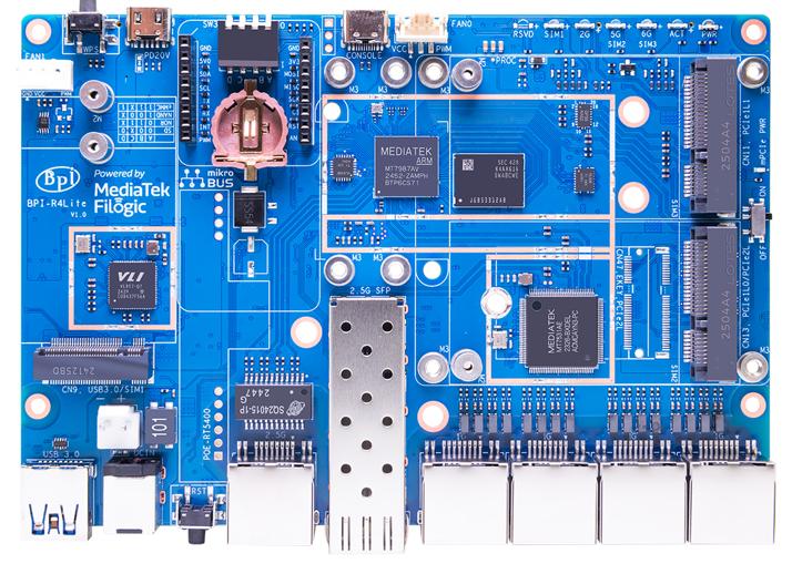 Banana Pi BPI-R4 Lite Router Kartı – 2GB RAM + 8GB eMMC