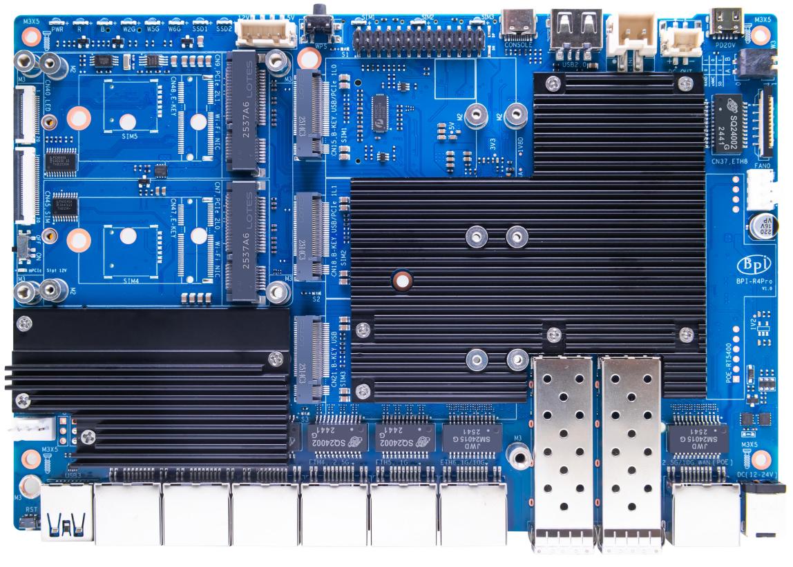 Banana Pi BPI-R4-PRO-4E Router Kartı – 4GB RAM + 8GB eMMC