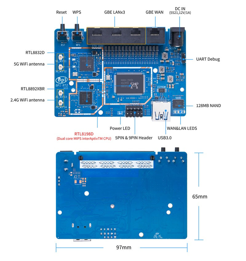 Banana Pi BPI-RT2 Router Kartı – 1