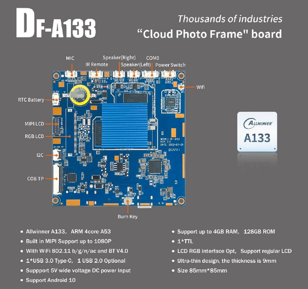 DF-A133 “Cloud Photo Frame” Motherboard