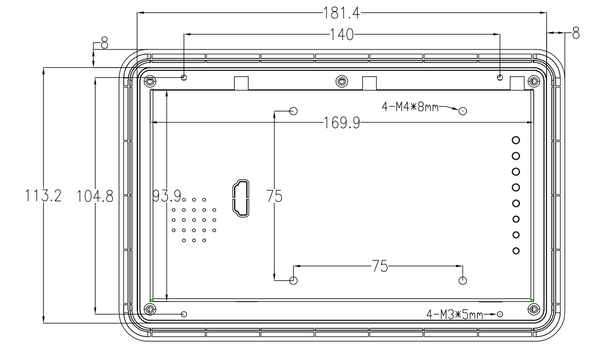 7 İnç RK3288 Android Endüstriyel HMI Panel PC– IPS Panel, 2x Dahili Hoparlör, Geniş Çerçeveli ABS Gövde