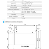 FriendlyElec H43 4.3″ Resistive Touch LCD – 480×272 RGB Industrial HMI Display