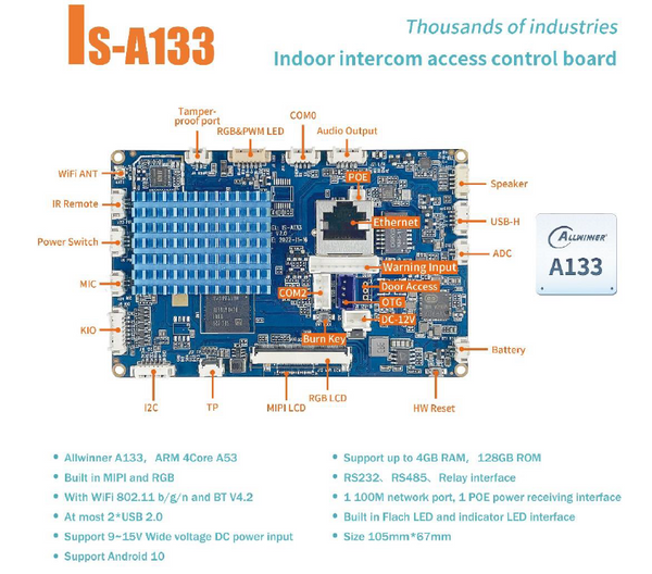 IS-A133 Video Intercom Indoor Unit Motherboard