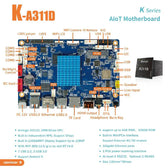 10.1 İnç A311D İşlemcili AIoT Open Frame Android Endüstriyel HMI Board – 5 TOPS NPU (K-A311D Serisi)