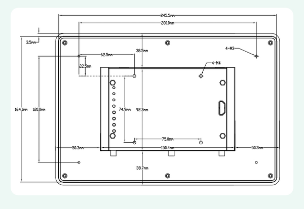 10.1 İnç RK3568 İşlemcili Android Endüstriyel HMI Panel PC– IPS Ekran, Alüminyum Gövde
