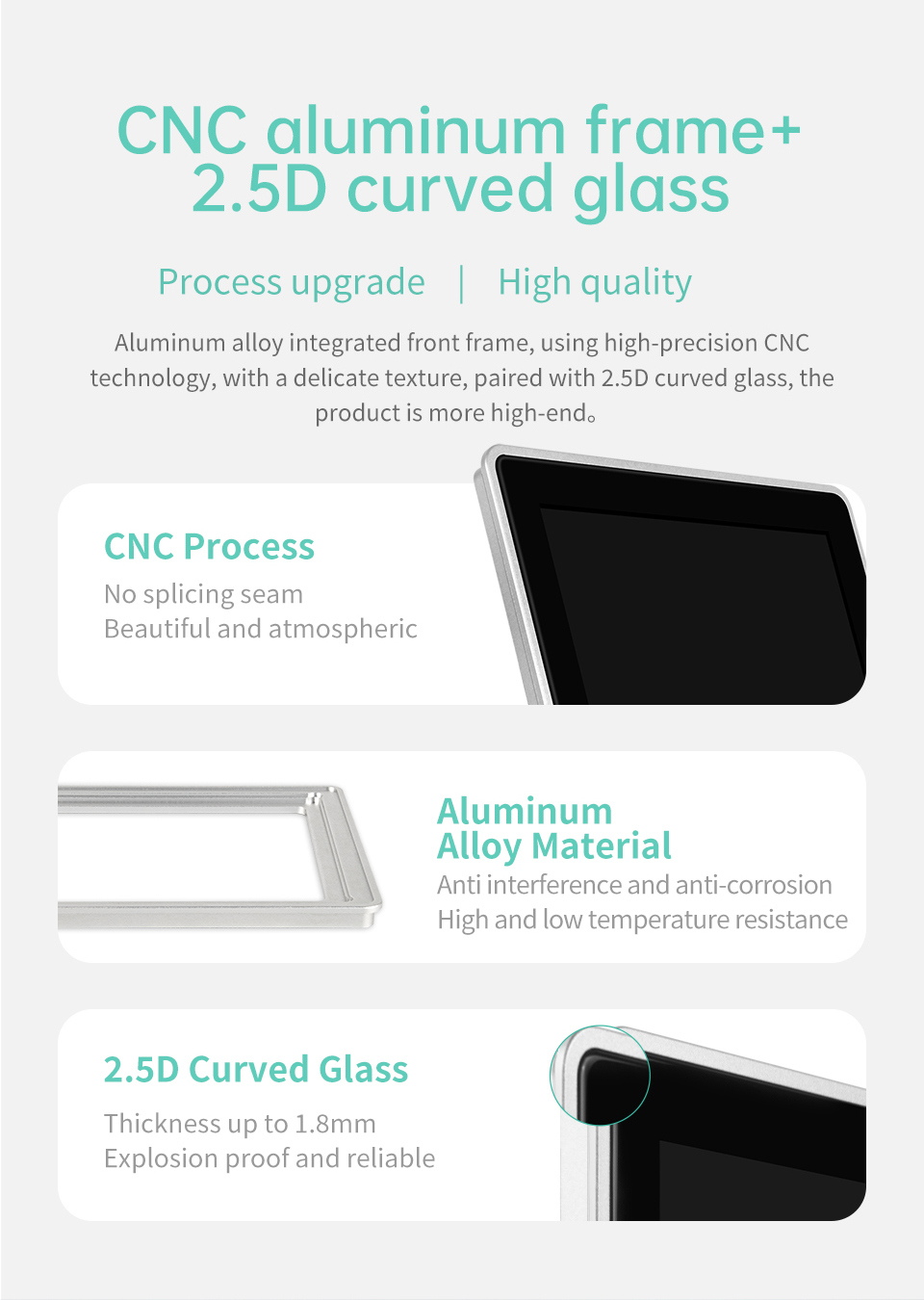 10.1 İnç RK3288 İşlemcili Android Endüstriyel HMI Panel PC – IPS Ekran, Alüminyum Gövde