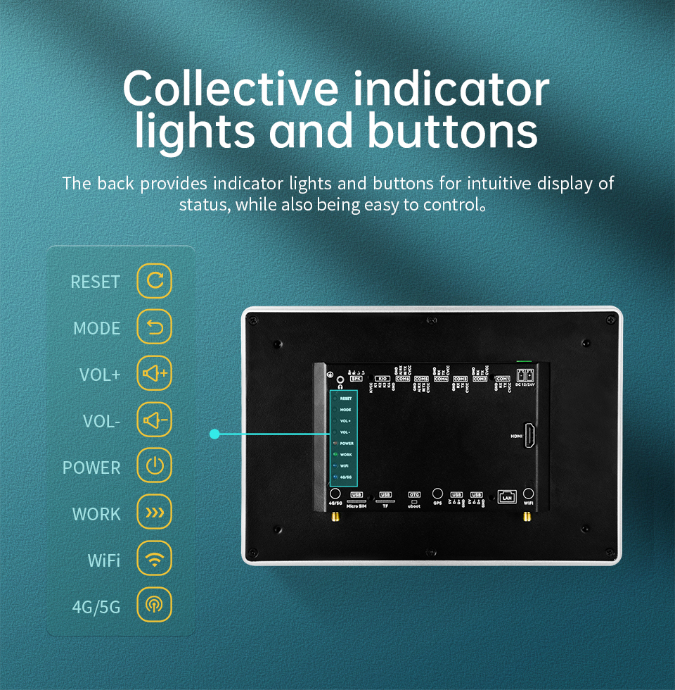 10.1 İnç RK3288 İşlemcili Android Endüstriyel HMI Panel PC – IPS Ekran, Alüminyum Gövde